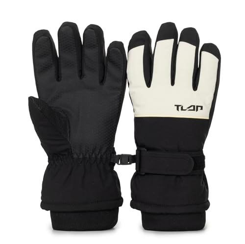XuoAz Kids Winter Ski Snow Gloves Waterproof Touchscreen Warm Snowboard Mittens for Boys Girls (for 7-12 Years)