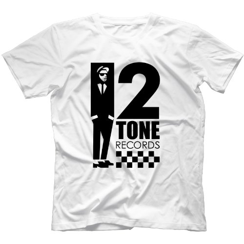 Robot Rave 2 Tone Records T-Shirt White Large