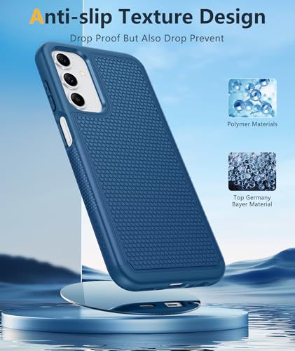 Image of FNTCASE for Galaxy A15-5G Phone Case - Samsung A15 5G Military Grade Drop Protection, 14ft Drop Tested, Screen Protector Included, Anti-Slip Matte Textured, TPU+PC Dual Layer Shockproof Cover (Blue)