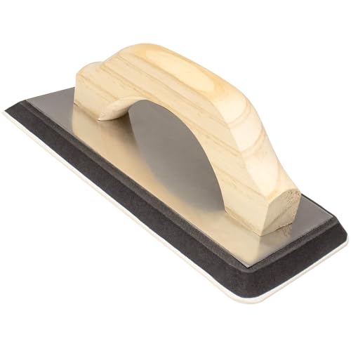 Grout Float Bevelled Edge with Round & Square Corners | Soft Smooth Surface Prevents Tile Damage | Ideal for Even Grout Application 21.5cm x 10cm (8 x 4)