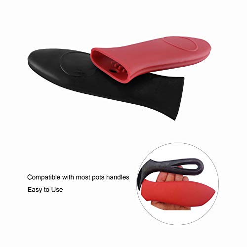 10Pcs Silicone Pot Handle Holders Heat Resistant Pan Handle Covers,Hot Handle Sleeve For Cast Iron Skillets Metal Frying Pans Aluminum Cookware Assist Pan Holder #TOP2