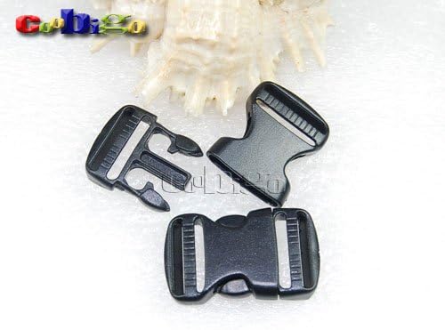 Miniatura 8 de Paquete de 5 hebillas de liberación lateral de 34 pulgadas, doble ajustable, correa de polipropileno de 34 pulgadas, correa de polipropileno de 34