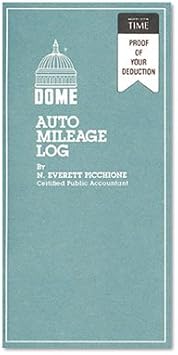 Dome Publishing Auto Mileage Log - 32 Sheets - 6.25" x 3.25" Sheet Size - White - 1Each