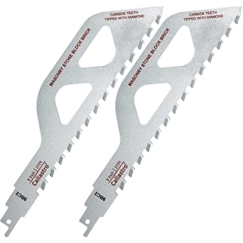 9-Inch Brick, Masonry, Aerated Concrete, Engineered Stone Cutting Reciprocating Saw Blade - Caliastro 2-Pack Cover