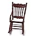 1/12 Dollhouse Miniature Rocking Chair Model Brown