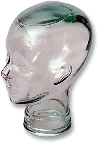 Patient Sleep Supplies Glass Head Display - Spanish 100% Recycled Clear Glass Head- 11.5" H