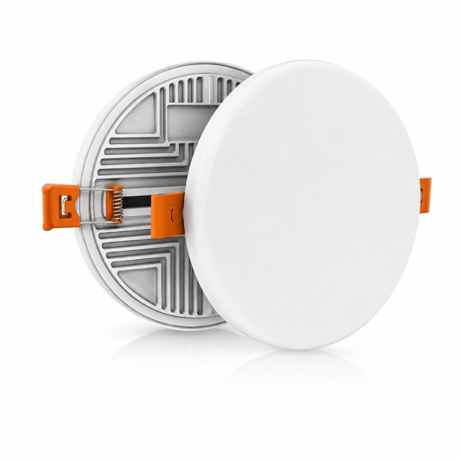 15W Adjustable LED Panel Light, 2 to 5 Inch Cutout, Natural White, Round Slim Concealed Ceiling Light, High Brightness Recessed LED Downlight for Home, Office & Shop-image-43