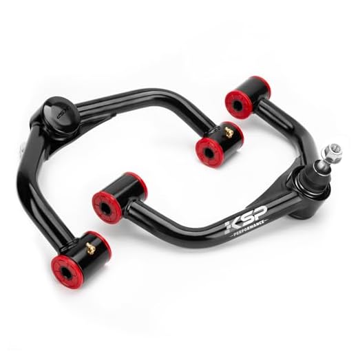 KSP 2-4inch Upper Control Arms for Silverado 2500HD 3500HD 2011-2019, Adjustable Tubular A-Arms Replacement Factory/Stock Arms After 2-4" Lift for 2011-2019 Sierra 2500HD 3500HD, Package of 2 (Black)