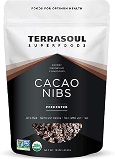 Terrasoul Superfoods Raw Organic Cacao Nibs, 1 Lb - Raw | Keto |