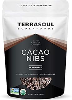 Terrasoul Superfoods Raw Organic Cacao Nibs, 1 Lb - Raw | Keto | Vegan