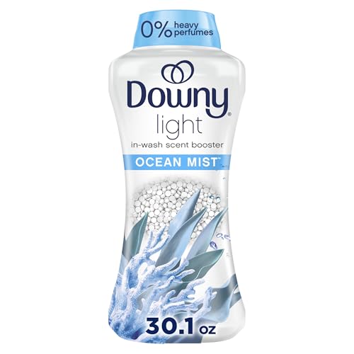 Downy Light Laundry Scent Booster Beads for Washer, Ocean Mist Scent, 30.1 oz, with No Heavy Perfumes