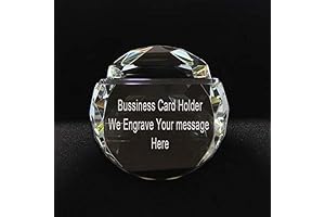 Personalized Engraved Crystal Business Card Holder