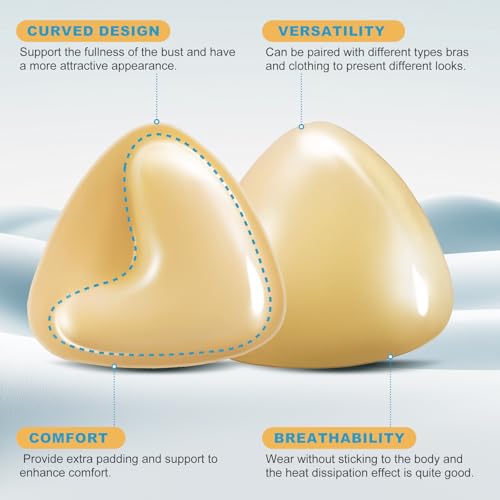 Double-Sided Sticky Bra Pads Inserts-Push Up Sticky Bra, Waterproof Reusable For Enhance The Chest & Gather The Chest, Perfect Figure, For Bikini Bathing Suit Sports & Any Event Occasion.3