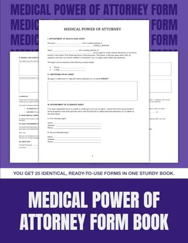 Medical Power of Attorney Form Book: 25 Ready-to-Use Legal Forms for Designating a Healthcare Agent | 8.5 x 11 in.