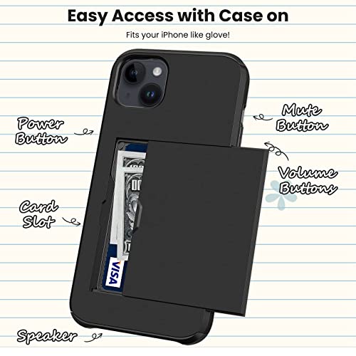 SZSSZSM Wallet for iPhone 17 Pro Max Case with Card Holder Dual Layer Military Grade Protective Shockproof Hidden Card Slot Slim Fit Phone Cover - Black by SZSSZSM - Image 6