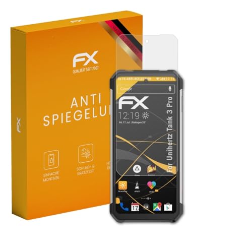 atfolix screen protector compatible with unihertz tank 3 pro screen protection film anti-reflective and shock-absorbing fx protector film 3x