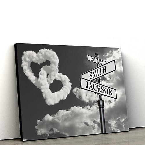 VIRAGIL-Personalized-Wedding-Name-Street-Sign-Canvas-Poster-Custom-Name-Intersection-Sign-Poster-Wall-art-Best-Gift-For-Wedding-Anniversary-Birthday-And-Holidays