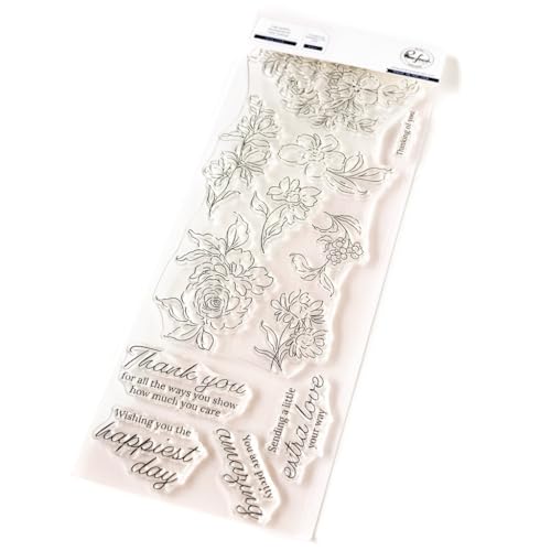 Pinkfresh Studio Clear Stamp Set 4""X12""-Artsy Floral, OSFA