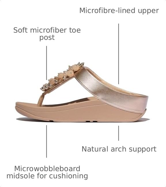 Image of FitFlop Fino Bauble-Bead Toe-Post Sandals