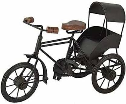 Indian wood arts Antique Wood and Wrought Iron Mini Flower Stand Cycle // Vintag Vehicle Model Bicycle for Toy Gifts Showcase Display Home Desktop sycle