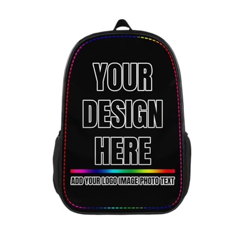 Custom Backpack and logo text photo for Boy Girl Women Man Custom Personalized Image Backpacks Customize Laptop Backpack for Men Women Custom 17In Casual Travel Backpack