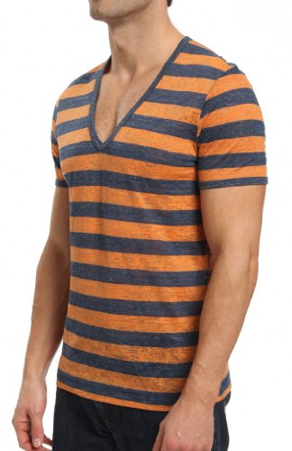 C-IN2 Men's Hand Me Down Ringer Vee Neck Tee Shirt