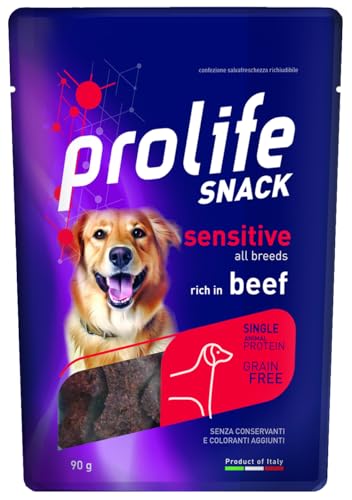 snack cane 90gr Prolife sensitive (unica, adulto manzo)