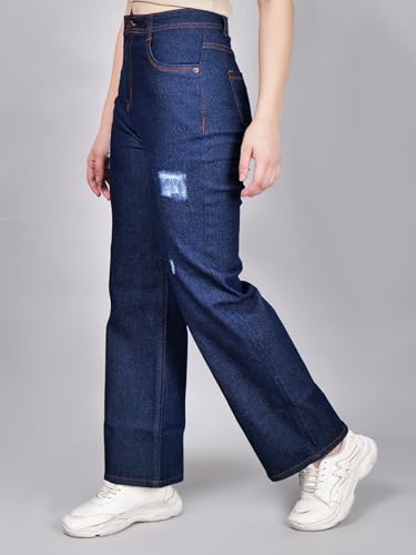 Image of Women's Reguler Fit Modern Regular High Rise Strechable Solid Clean Look Jeans- Dark Grey