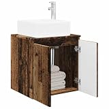 vidaXL Vanité de lavabo Mural Bois Ancien 49,5 x 41 x 63 cm, Vasque Murale Moderne, Solution Compact, Rangement astucieux, Bois Design, déco Minimaliste