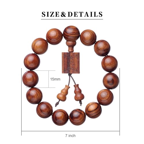 Image of Natural Wooden Adult Bracelet Spring Chain Bracelet, 1pc /pack