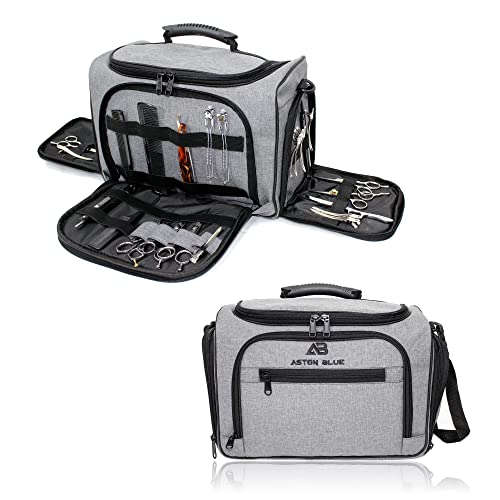Trousse de barbier Aston Blue pour protéger et organiser vos outils de coupe