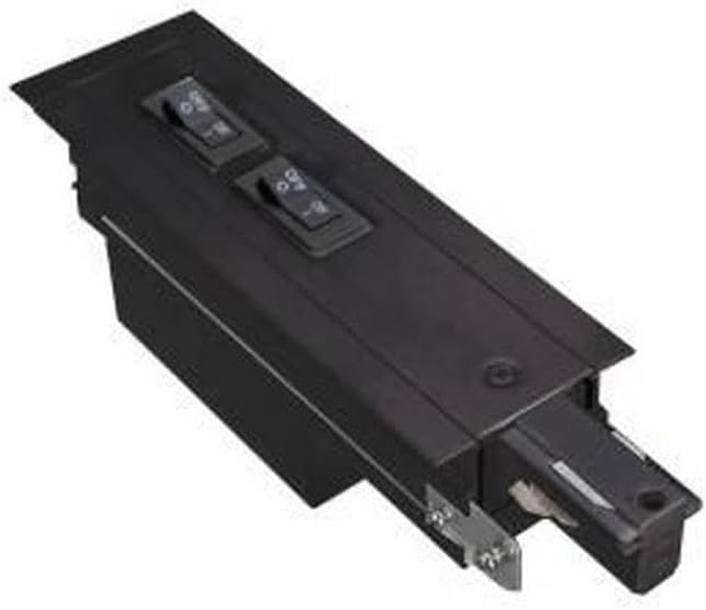 WAC Lighting WEDL-RT-10A-BK W Recessed Track Flanged Live End Left Current Limiter