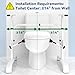 Loyoda Toilet Safety Rails for Elderly, 350 lbs Capacity Toilet Handles with Width Adjustment, Chain Adjustable Height Toilet Safety Rails for Seniors