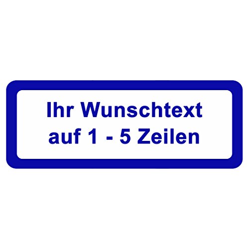 Adressaufkleber mit Wunschtext in Metallic-Blau