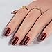 Press On Nails Short - Jofay Fashion Acrylic Press On Nails Red, Square Glue On Nails with Nail Glue, Fit Perfectly & Natural Stick On Nails in 16 Sizes - 32PCS Soft Gel Kit, Wine Red