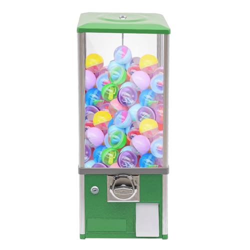HinLIaDa Vending Machine, Candy Vending Machine Prize Machine for Game Stores and Retail Stores, Gumball Vending Device Big Capsule for 1.06-1.77 Inches of Capsule Toys or Candies (Dark Gerrn)