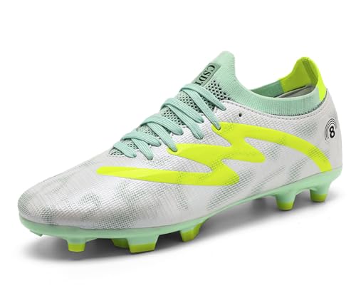 Image of Unisex FG Cleats Training Athletic Non-Slip Long Studs High-Top Football Soccer Shoes for Youth