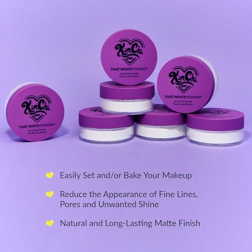 KimChi Chic Beauty That White Powder, Mattifying Makeup Setting Powder for All Skin Types, Long-Lasting Face Powder Helps Minimize the Appearance of Fine Lines - Thumbnail 2
