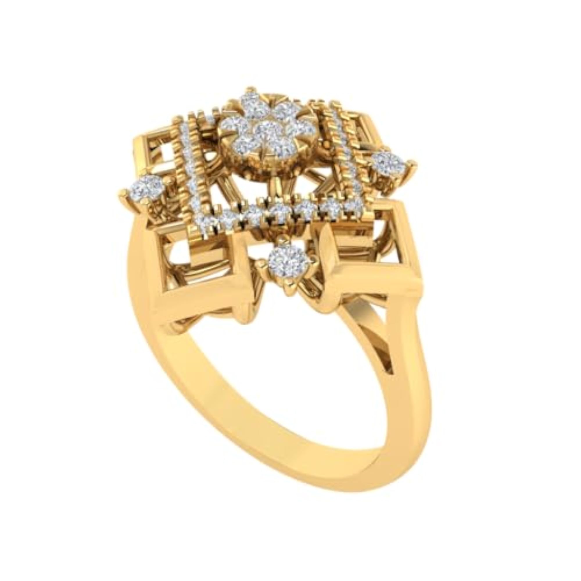 Women's Pure 925 Sterling Silver Designer Modern Fancy Ring