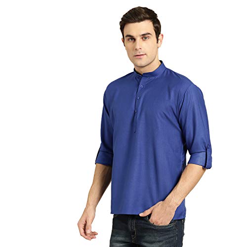 Image of SOJANYA Men's Cotton Regular Fit Short Kurta