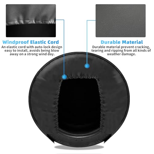 Image of RV Tire Covers,Trailer Wheel Covers,General fit tire Diameter 29-31 inch,RV, Truck, SUV, Tough tire Wheel Protection Trucks,Trailers, campervans Wheel Cover,4 Pack-Black A (Black-L4)