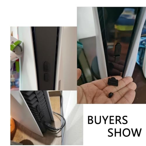 Image of Qutipek Dust Plugs For PS5-9 PCS Silicone Dust Protector Plugs For PS5 Accessories Dust Cover Plug For PlayStation 5 Disk /Digital Console