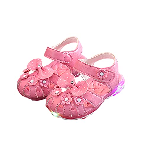 Size 7 Toddler Sandals Shoes Crystal Shoes Kids Shoes Girls Shoes Bowknot Wedge Sandals for Little Girls3