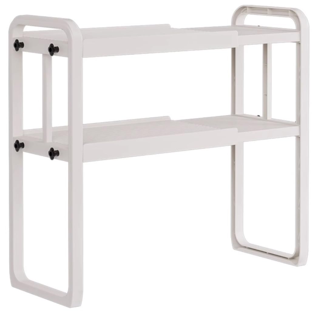 Tyuhduyur White Microwave Stand Microwave Oven Rack Expandable Metal Microwave Oven Rack Shelf 2 Tiers Kitchen Tableware Storage Counter Rice Cooker Stand Home Microwave Rack Microwave Oven Stand(Green) ( )