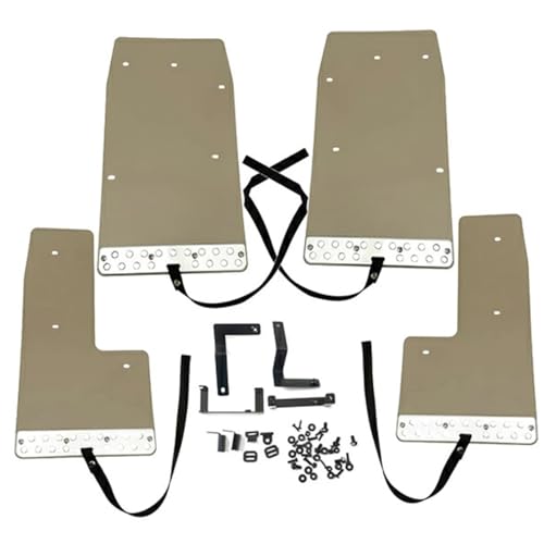 ハイエース 200系 1〜8型 2004(H16).8〜 全型・全グレード対応 泥除け マッドガード マッドフラップ 4P レッド/グリーン/ベージュ/ブラックカスタム アウトドア 外装パーツ HIACE (ベージュ)