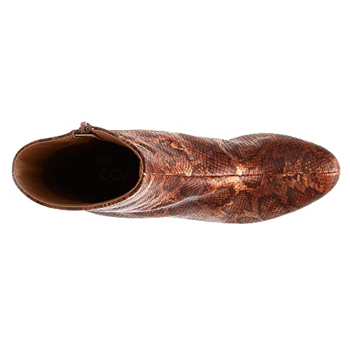Coconuts By Matisse Carrie Ankle Boot, Tan Snake, Size 8 #TOP5