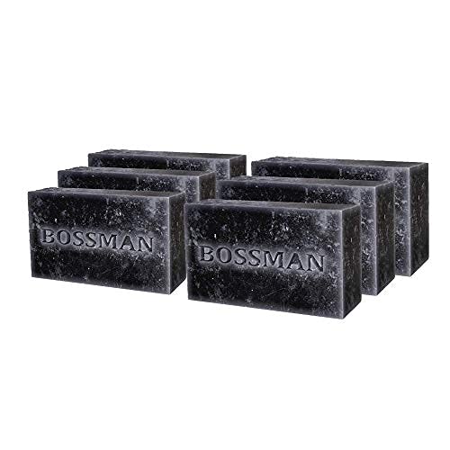 Bossman 6 Pack Men’s Bar Soap 4-In-1 – Natural Organic Beard Wash, Shampoo, Body Wash, Shaving And Bath Soap - Essential Beard Care, Scent- Lavender And Patchouli #TOP1