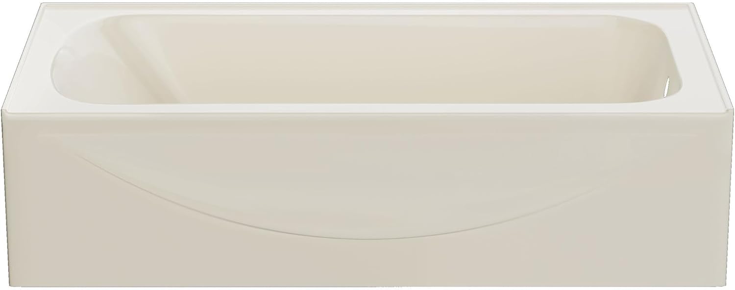 PROFLO PFS6030RSK Hillsboro 60" x 30" Three Wall Alcove Acrylic Soaking Tub with Right Drain and Overflow - White