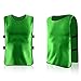 SPYMINNPOO 12 PCS Vests, Soccer Team Practice Jersey Breathable Lightweight Ventilated with Flexible Side Bands for Sports Adults (Grass Green Adult Model)