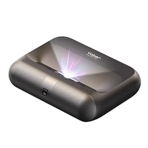 Yaber K300s Ultra-Kurzdistanz-Beamer: 4K-Unterstützung, Triple-Laser DLP Heimkino Projektor – 100" Bild aus 23 cm, Dolby Vision, 150% NTSC, Google TV, 30W JBL-Lautsprecher, Gaming & Home Cinema